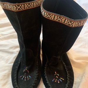 ***SOLD*** Moccasins with beading and stitching